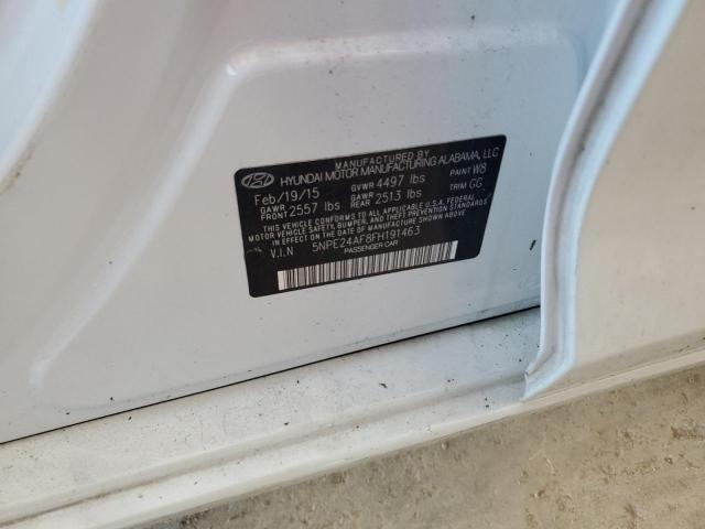 5NPE24AF8FH191463 - 2015 HYUNDAI SONATA SE 白色 照片 12