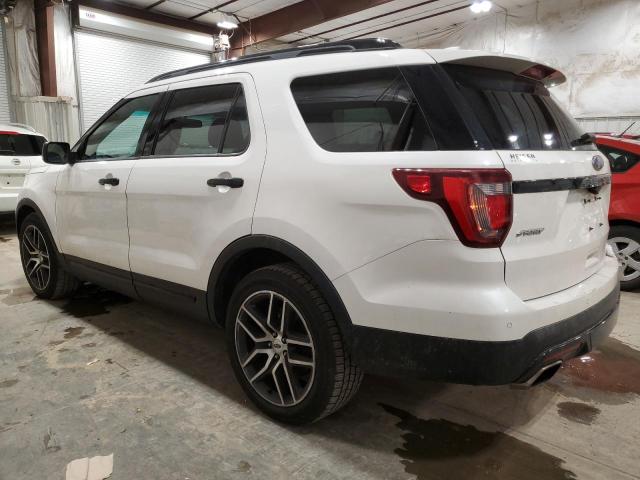 1FM5K8GT4GGC99973 - 2016 FORD EXPLORER SPORT WHITE photo 2