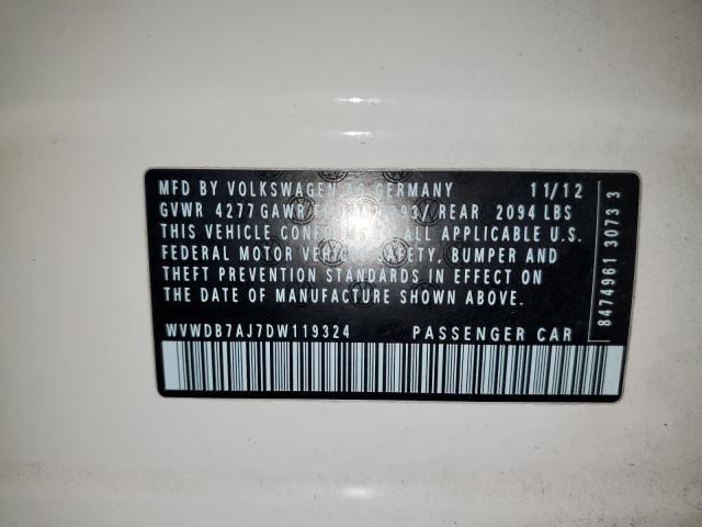 WVWDB7AJ7DW119324 - 2013 VOLKSWAGEN GOLF 白色 照片 13