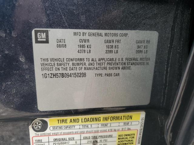 1G1ZH57B094150208 - 2009 CHEVROLET MALIBU 1LT Көк фото 12