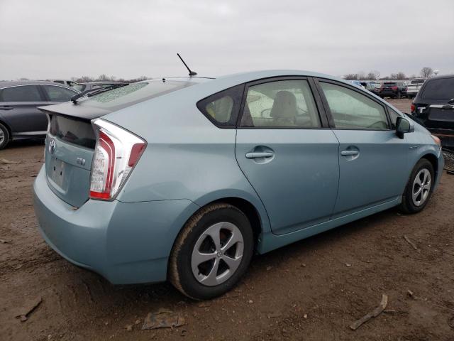 JTDKN3DU2F1925245 - 2015 TOYOTA PRIUS BLUE photo 3