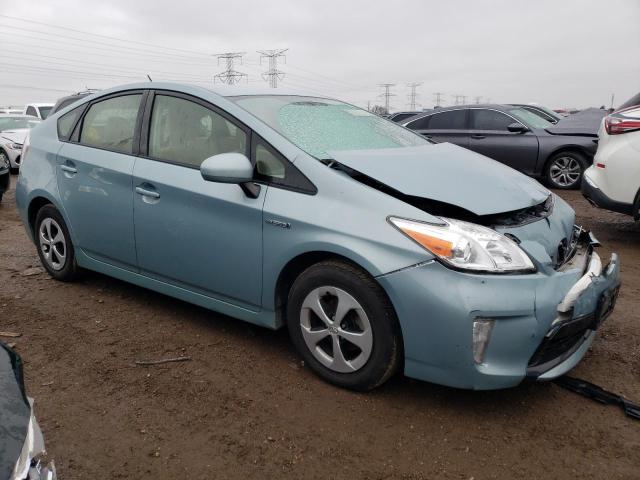 JTDKN3DU2F1925245 - 2015 TOYOTA PRIUS BLUE photo 4