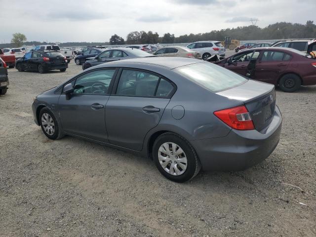 2HGFB2F56CH304812 - 2012 HONDA CIVIC LX ნაცრისფერი ფოტო 2