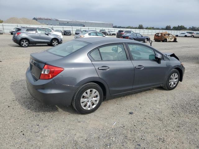 2HGFB2F56CH304812 - 2012 HONDA CIVIC LX ნაცრისფერი ფოტო 3