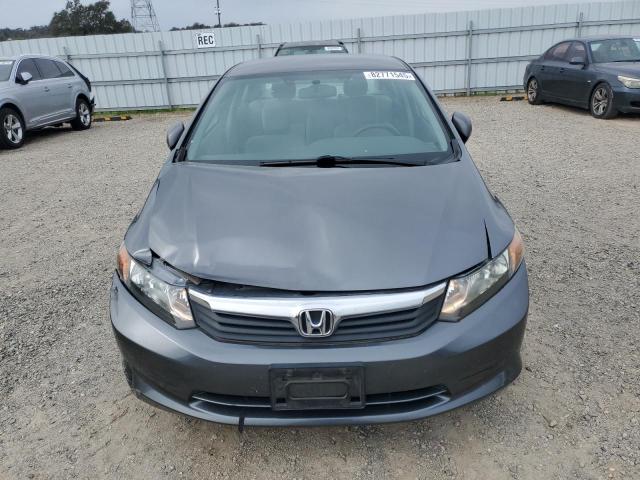 2HGFB2F56CH304812 - 2012 HONDA CIVIC LX ნაცრისფერი ფოტო 5
