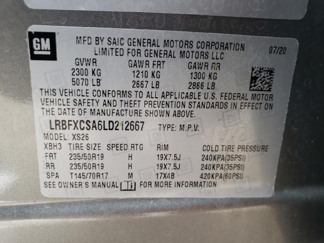 LRBFXCSA6LD212667 - 2020 BUICK ENVISION ESSENCE Boz foto 14