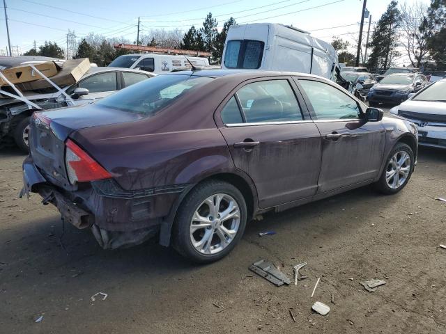 3FAHP0HA7CR260787 - 2012 FORD FUSION SE BURGUNDY photo 3