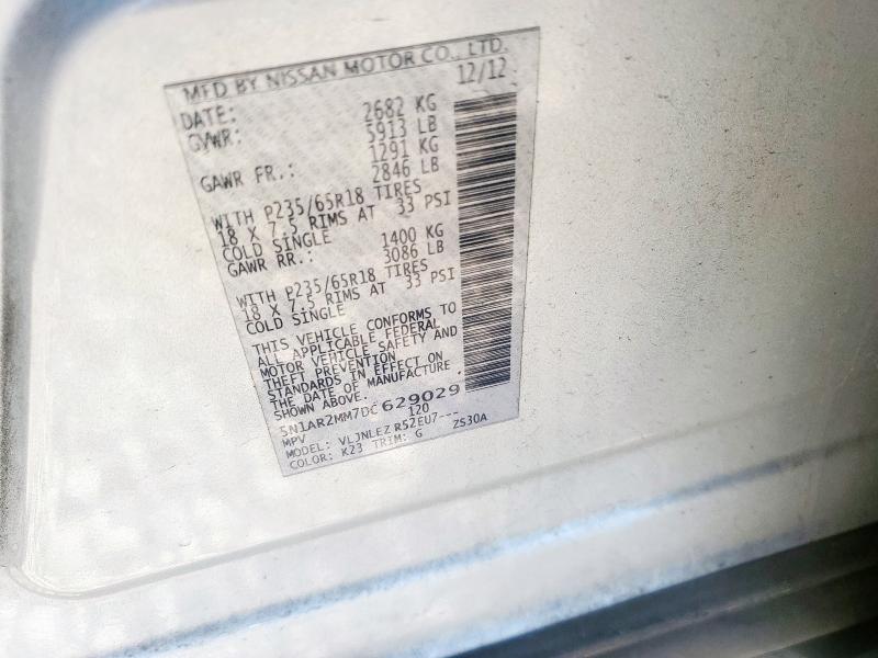 5N1AR2MM7DC629029 - 2013 NISSAN PATHFINDER S Արծաթագույն լուսանկար 13