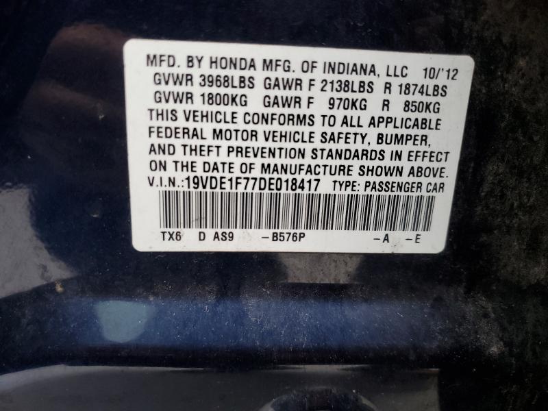 19VDE1F77DE018417 - 2013 ACURA ILX 20 TECH BLUE photo 12