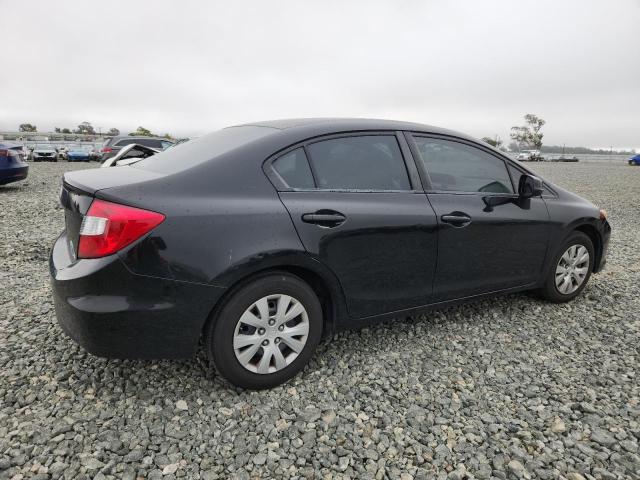 2HGFB2F51CH323400 - 2012 HONDA CIVIC LX BLACK photo 3