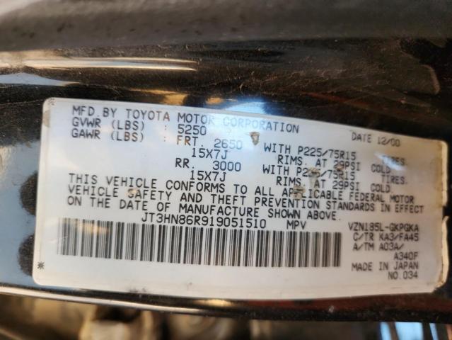 JT3HN86R919051510 - 2001 TOYOTA 4RUNNER SR5 黑色 照片 13