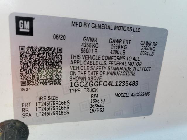 1GCZGGFG4L1235483 - 2020 CHEVROLET EXPRESS Ağ foto 13