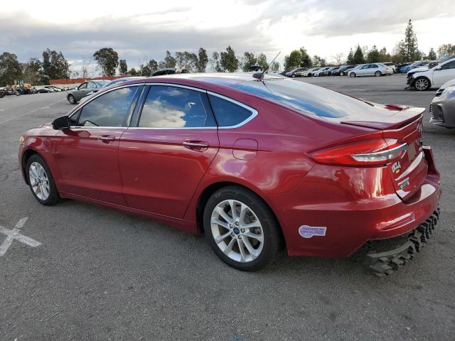 3FA6P0SU2KR251682 - 2019 FORD FUSION TITANIUM RED photo 2