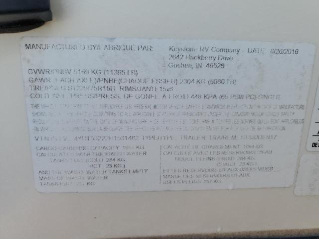 4YDT33222H1531482 - 2017 KEYSTONE SPRINTER TWO TONE photo 10