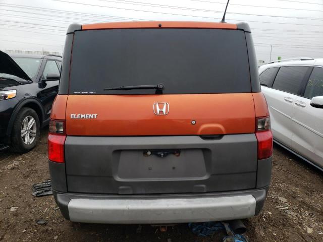 5J6YH27625L034278 - 2005 HONDA ELEMENT EX ORANGE photo 6