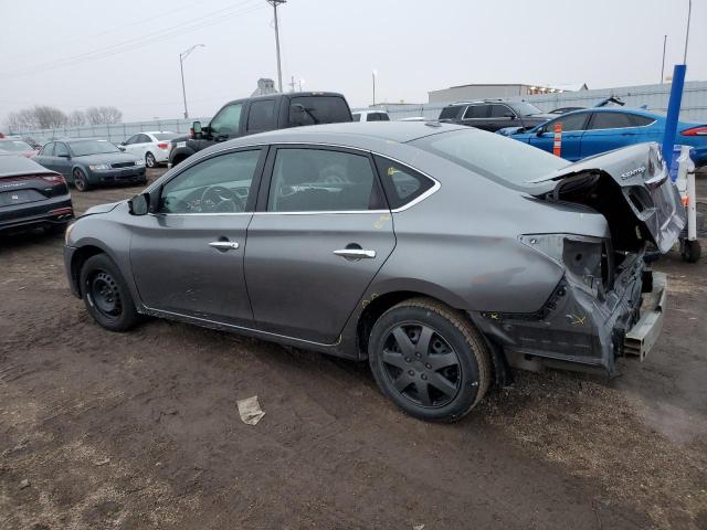 3N1AB7AP1FY381796 - 2015 NISSAN SENTRA S GRAY photo 2