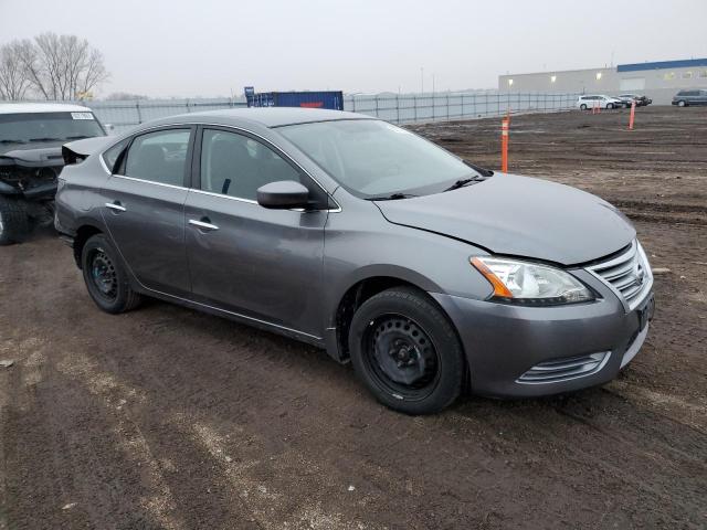 3N1AB7AP1FY381796 - 2015 NISSAN SENTRA S GRAY photo 4