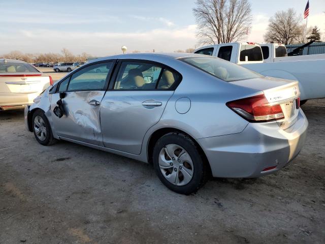 19XFB2F58DE059877 - 2013 HONDA CIVIC LX SILVER photo 2