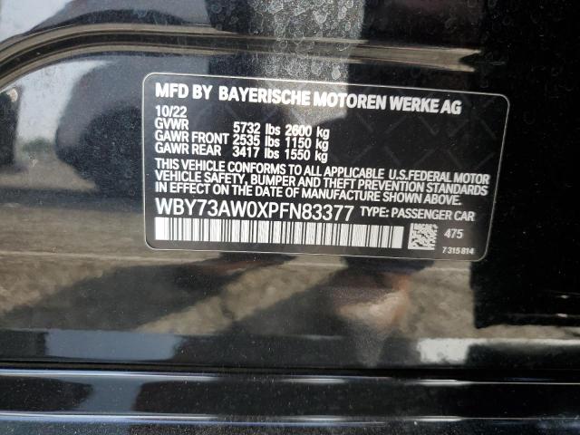 WBY73AW0XPFN83377 - 2023 BMW I4 EDRIVE 40 BLACK photo 12