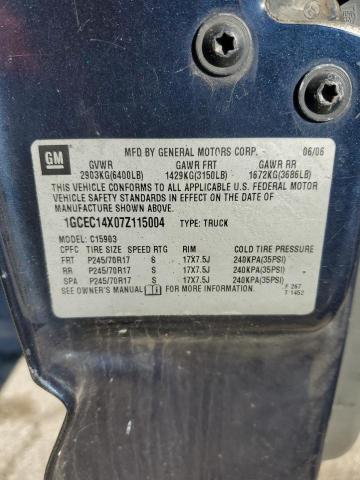 1GCEC14X07Z115004 - 2007 CHEVROLET SILVERADO C1500 CLASSIC Mavi foto 12