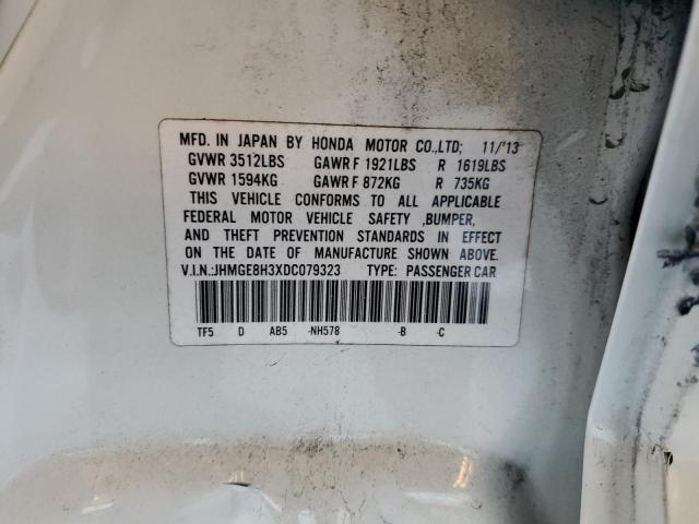 JHMGE8H3XDC079323 - 2013 HONDA FIT 白色 照片 12