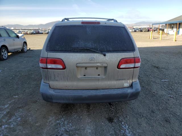 4T3ZF13C22U462950 - 2002 TOYOTA SIENNA LE BEIGE photo 6