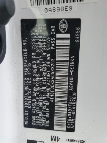 4T1BF3EK9AU563203 - 2010 TOYOTA CAMRY BASE أبيض صورة 12