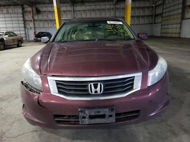 1HGCP26828A141659 - 2008 HONDA ACCORD EXL BURGUNDY photo 5