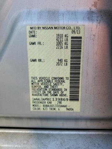 1N4AL3AP9EC139869 - 2014 NISSAN ALTIMA 2.5 SILVER photo 13