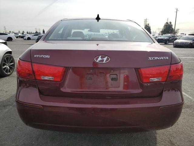 5NPET46C09H554273 - 2009 HYUNDAI SONATA GLS MAROON photo 6