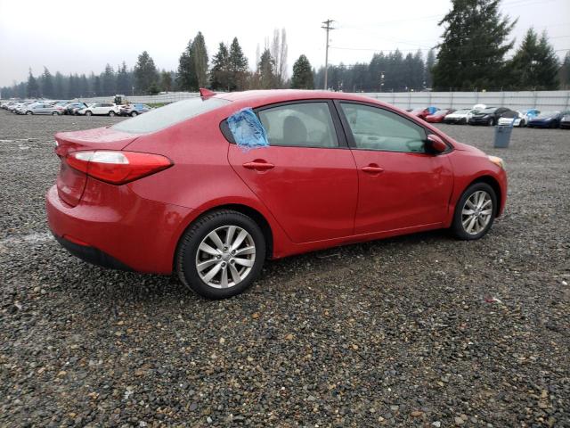 KNAFX4A61E5056925 - 2014 KIA FORTE LX RED photo 3