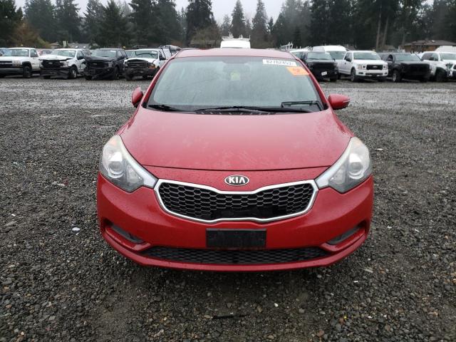 KNAFX4A61E5056925 - 2014 KIA FORTE LX RED photo 5