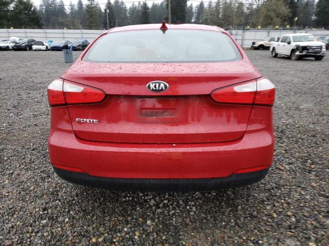 KNAFX4A61E5056925 - 2014 KIA FORTE LX RED photo 6