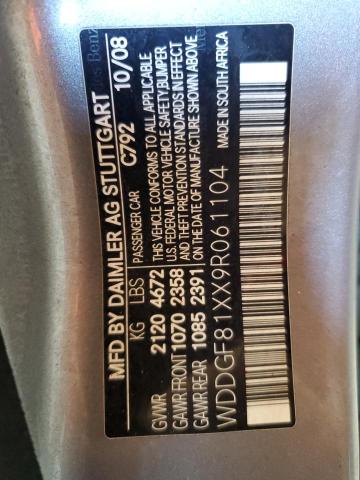 WDDGF81XX9R061104 - 2009 MERCEDES-BENZ C 300 4MATIC SILVER photo 12