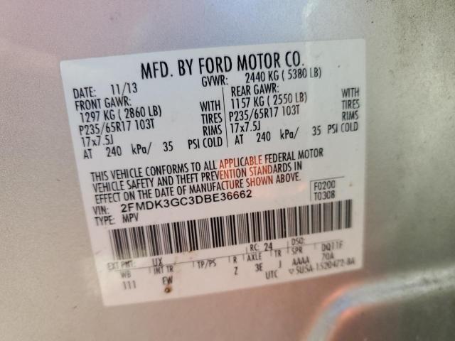 2FMDK3GC3DBE36662 - 2013 FORD EDGE SE Күміс фото 14