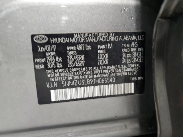 5NMZU3LB9JH065540 - 2018 HYUNDAI SANTA FE S 灰色 照片 14