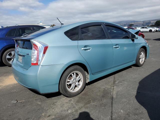 JTDKN3DU0F1900022 - 2015 TOYOTA PRIUS TURQUOISE photo 3