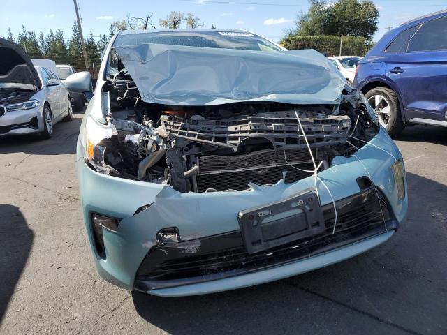 JTDKN3DU0F1900022 - 2015 TOYOTA PRIUS TURQUOISE photo 5