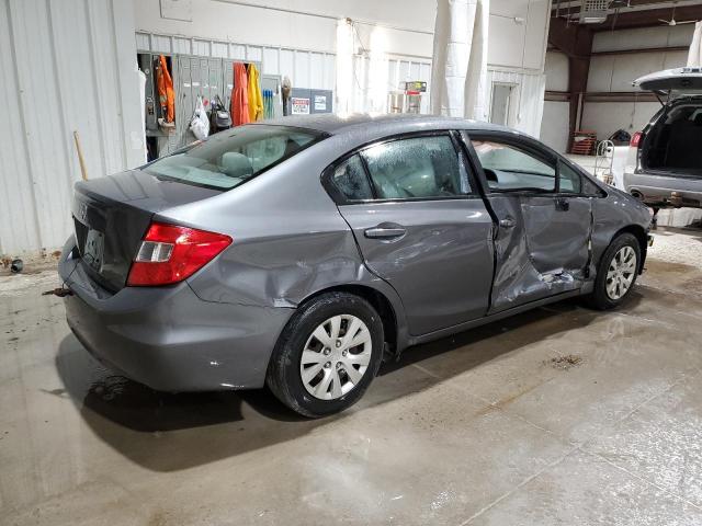 2HGFB2F53CH575603 - 2012 HONDA CIVIC LX GRAY photo 3