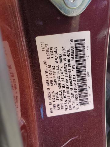 1HGCR2F50HA115724 - 2017 HONDA ACCORD SPORT იასამნისფერი ფოტო 12