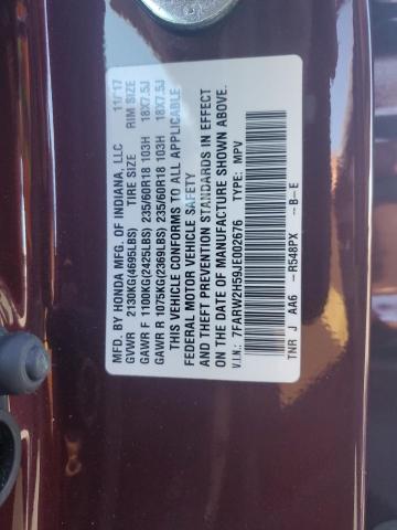 7FARW2H59JE002676 - 2018 HONDA CR-V EX Marron photo 13