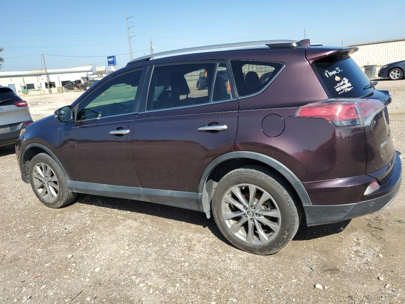 2T3YFREV7HW372064 - 2017 TOYOTA RAV4 LIMITED Бордовий фото 2
