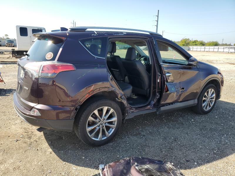 2T3YFREV7HW372064 - 2017 TOYOTA RAV4 LIMITED Бордовий фото 3