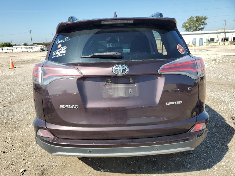 2T3YFREV7HW372064 - 2017 TOYOTA RAV4 LIMITED Бордовий фото 6