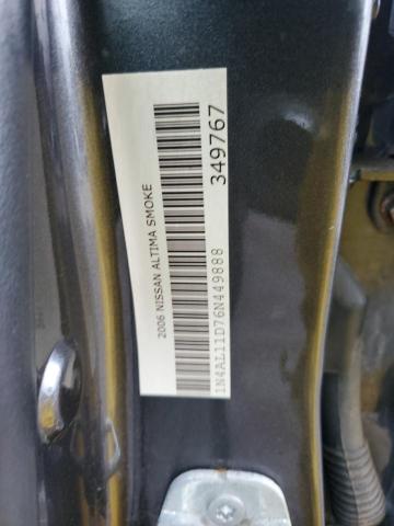 1N4AL11D76N449888 - 2006 NISSAN ALTIMA S GRAY photo 12