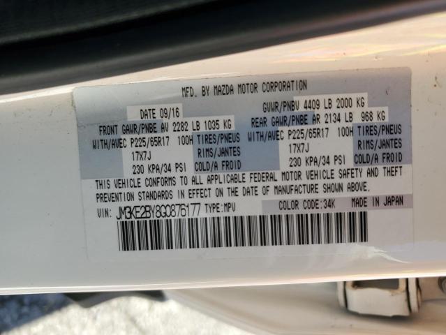 JM3KE2BY8G0876177 - 2016 MAZDA CX-5 SPORT WHITE photo 12