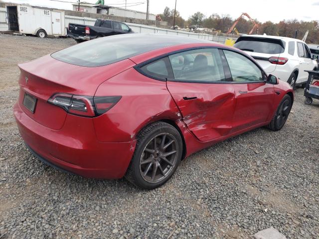 5YJ3E1EA0MF016101 - 2021 TESLA MODEL 3 红色 照片 3