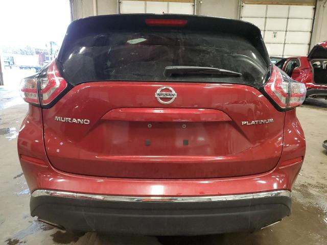 5N1AZ2MG5FN265419 - 2015 NISSAN MURANO S RED photo 6