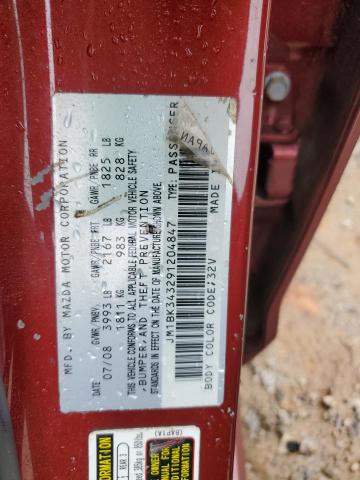 JM1BK343291204847 - 2009 MAZDA 3 S Qırmızı foto 12