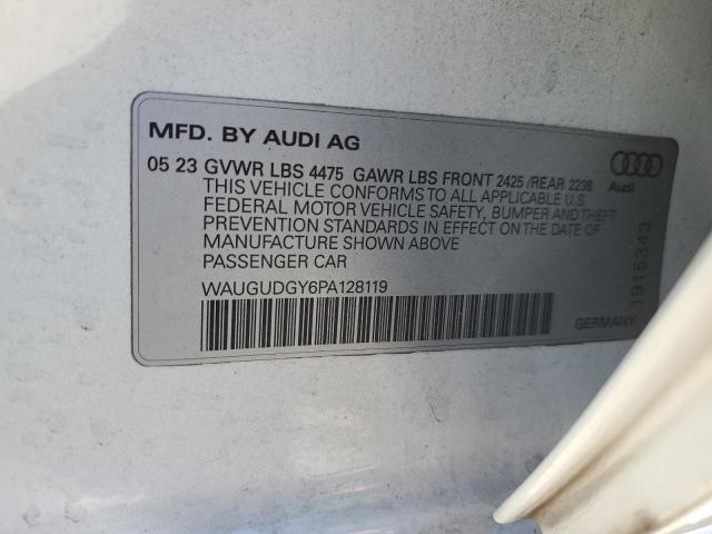 WAUGUDGY6PA128119 - 2023 AUDI A3 PREMIUM WHITE photo 12